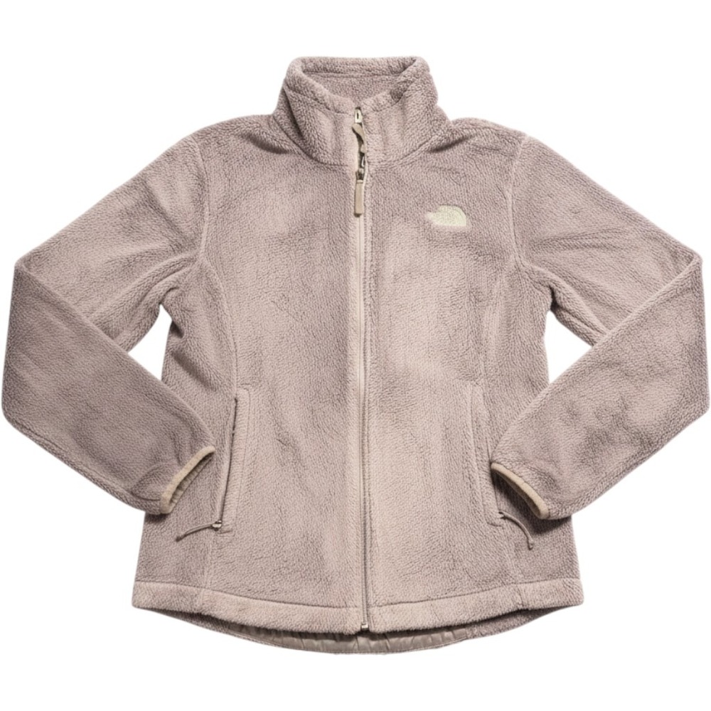 The North Face Osito Fleece Jacket Womens Small Taupe Grey Full Zip Soft Shell